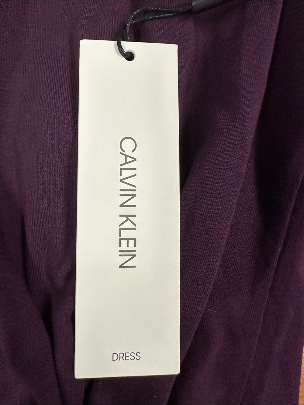 Calvin Klein plum purple lace up front dress with drawstring tie Size M NEW - Picture 12 of 12